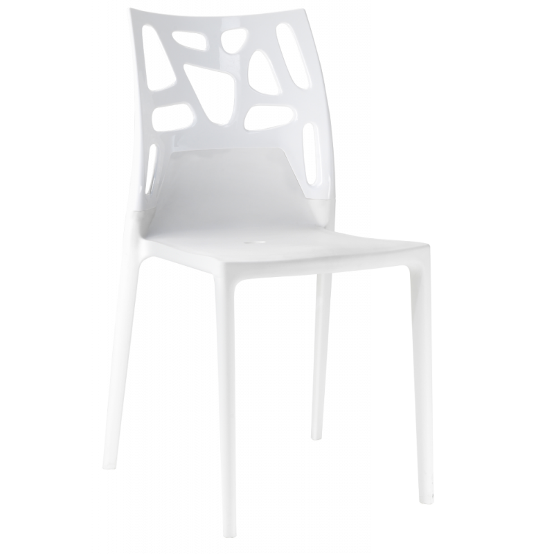 Стул Papatya Ego-Rock, белое сиденье, верх белый (388917) - фото 1