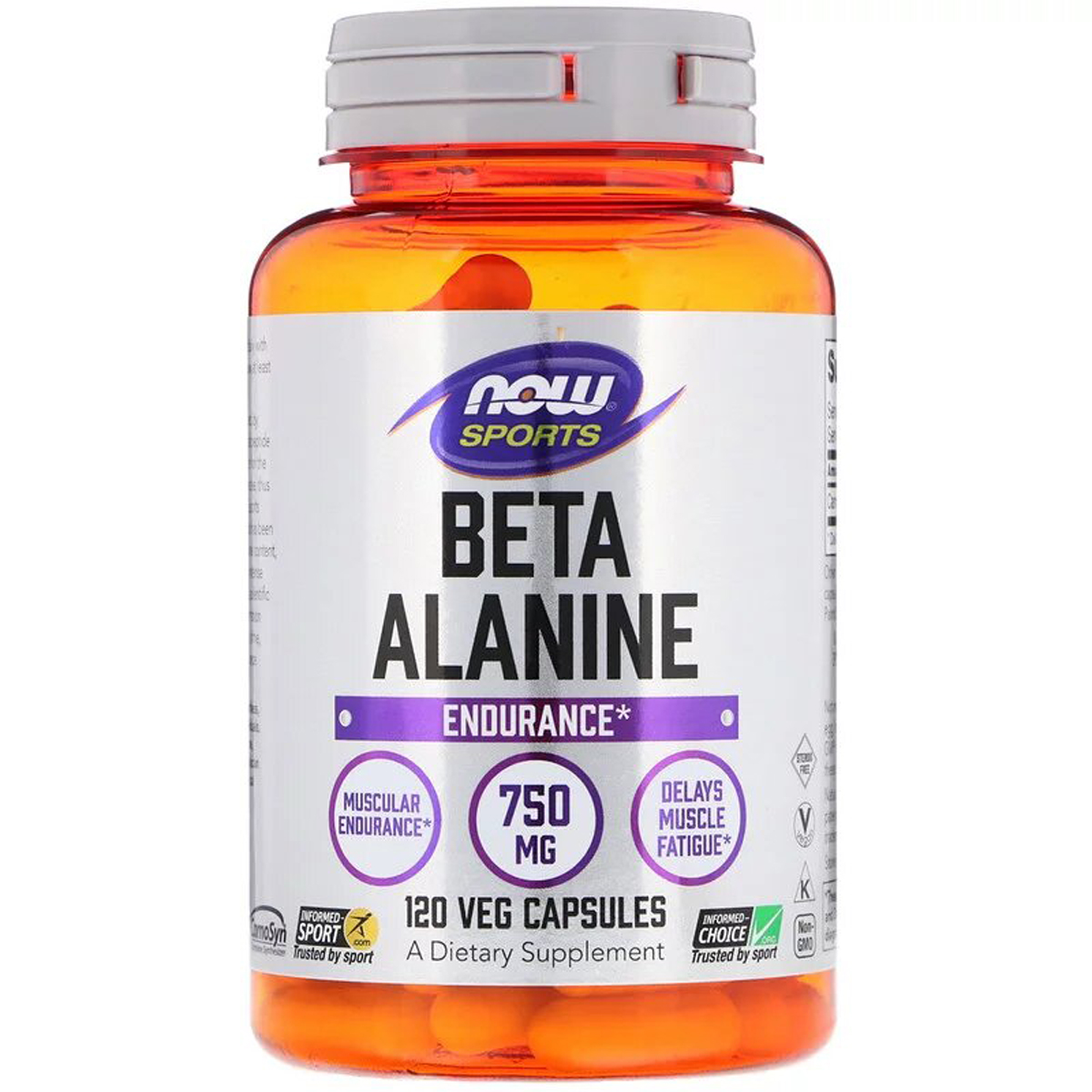 Бета-Аланін Now Foods Beta-Alanine 750 мг 120 вегетаріанських капсул - фото 1