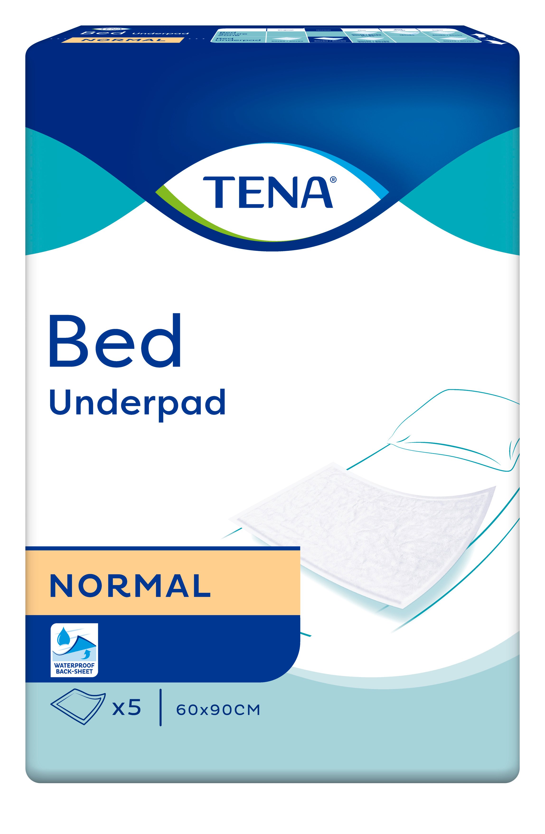 Одноразовые пеленки Tena Bed Normal, 90x60 см, 5 шт. - фото 2