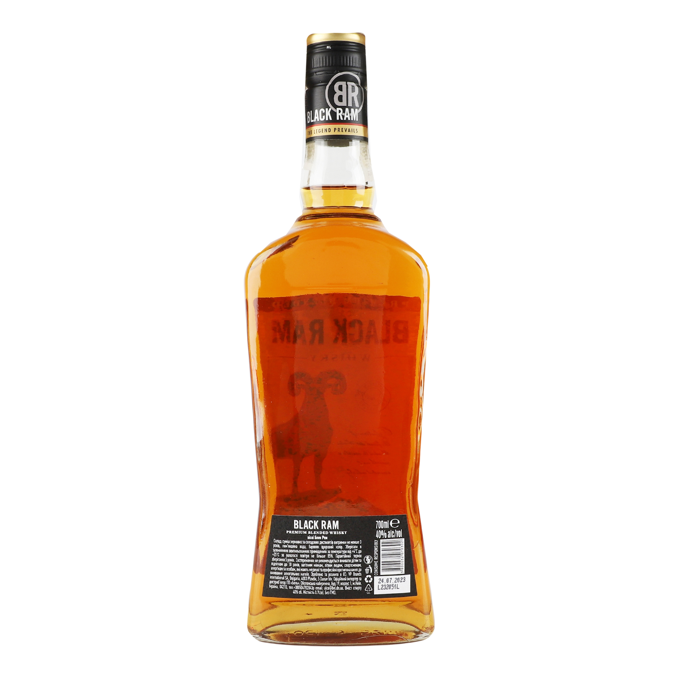 Віскі Black Ram 3 yo Premium Blended Whisky 40% 0.7 л - фото 2
