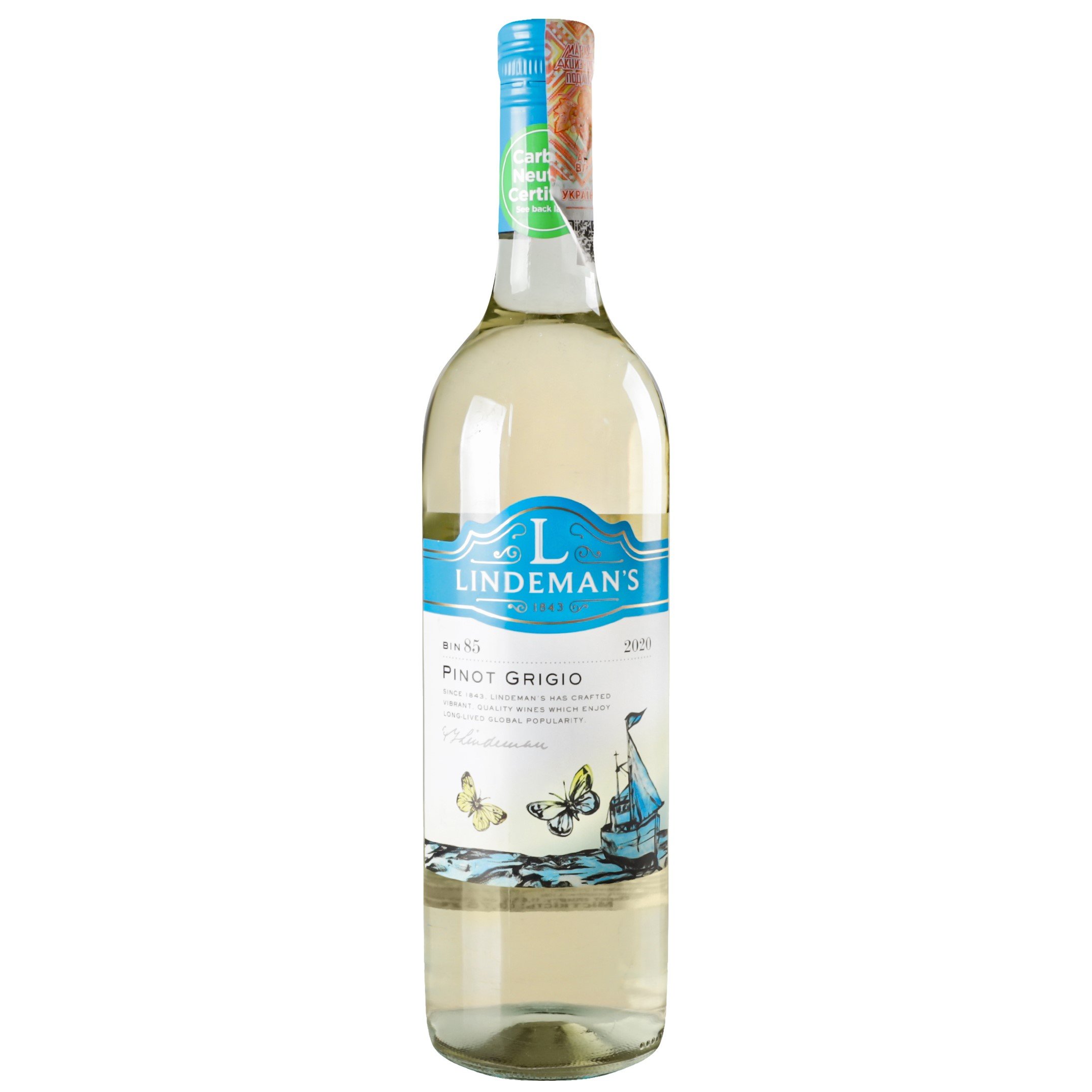 Вино Lindeman's Bin 85 Pinot Grigio, 12%, 0,75 л (550896)