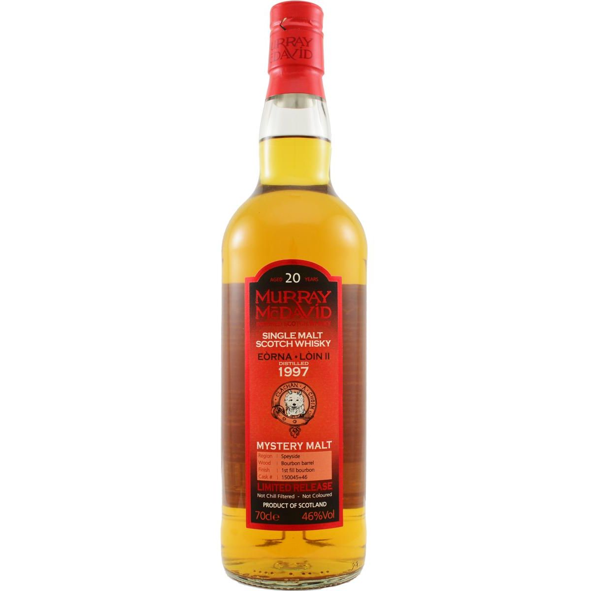 Виски Murray McDavid Eorna-Loin II (Dailuaine) 20 Years Old 1997 1st fill Bourbon 46% 0.7 л в тубусе - фото 2