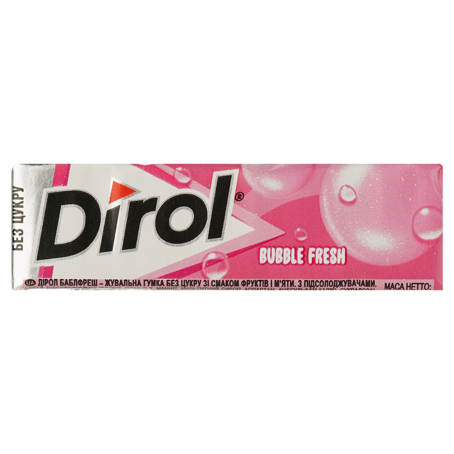 Жувальна гумка Dirol Bubble Fresh зі смаком фруктів та м'яти, 14 г (887705) - фото 1