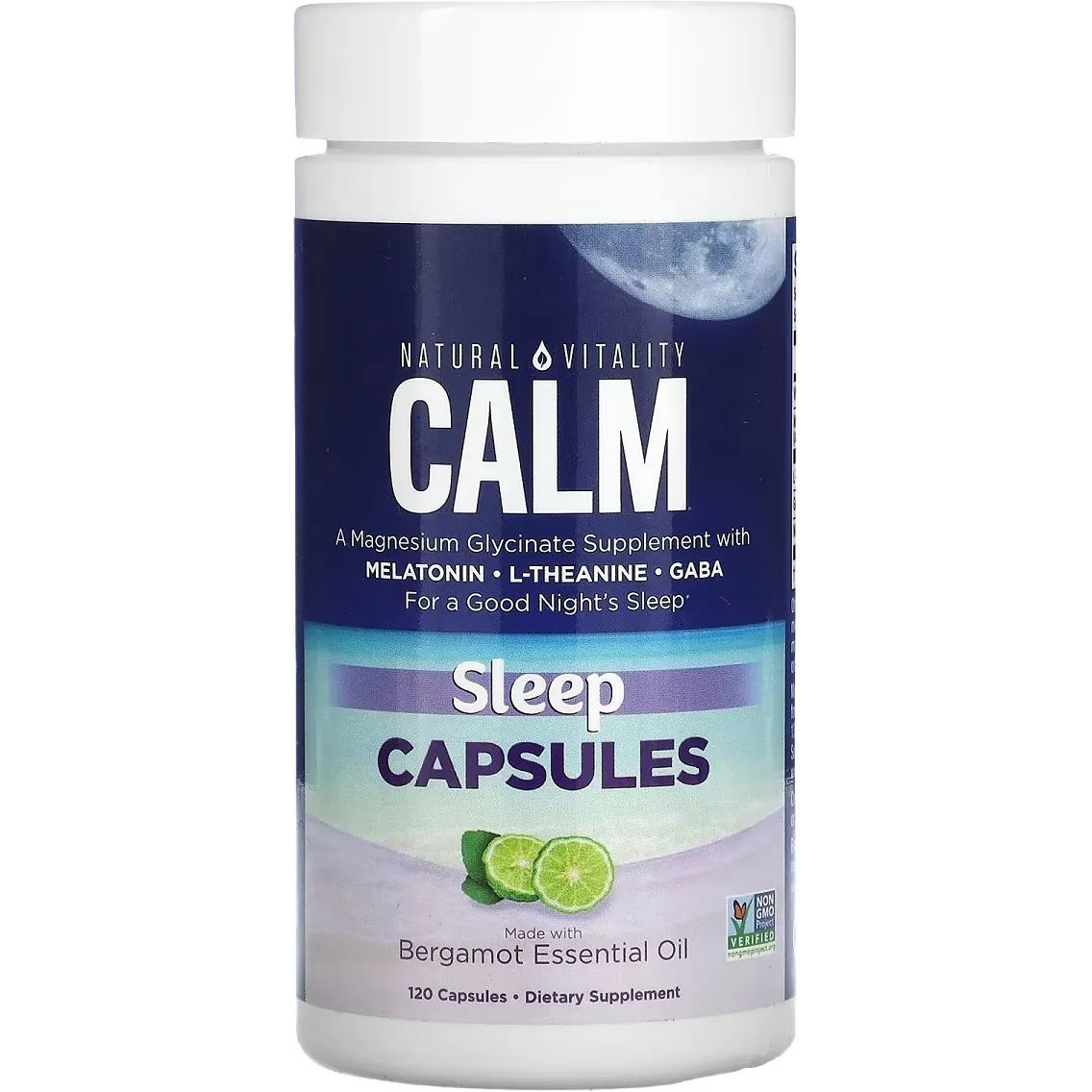 Комплекс для спокійного сну Natural Vitality CALM Sleep Capsules with Bergamot Oil 120 капсул - фото 1