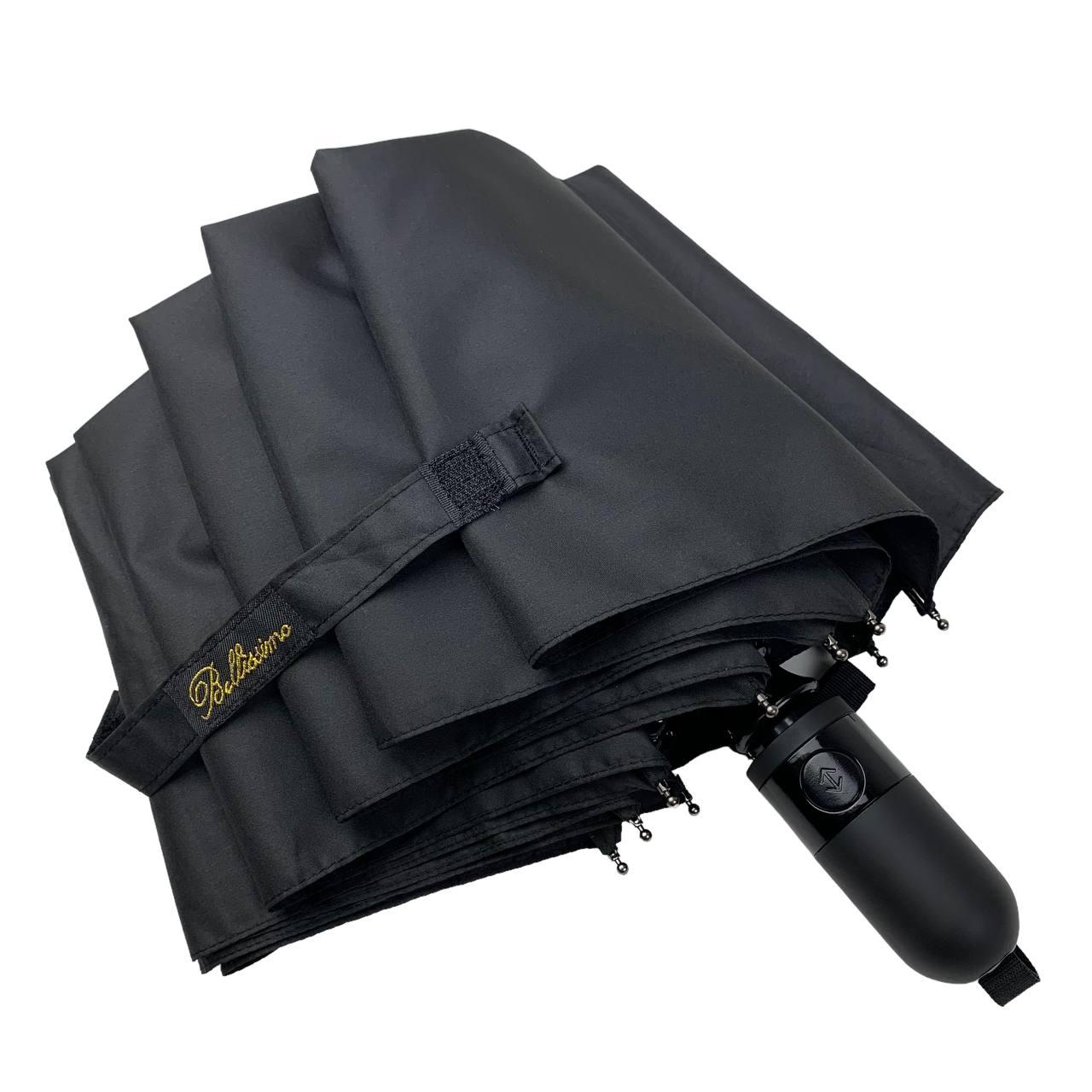 Чоловіча складана парасолька повний автомат Bellissima 102 см чорна - фото 5