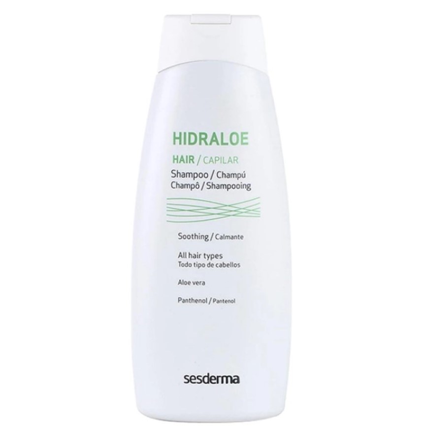 Заспокійливий шампунь для волосся Sesderma Hidraloe Shampoo, 400 мл - фото 1