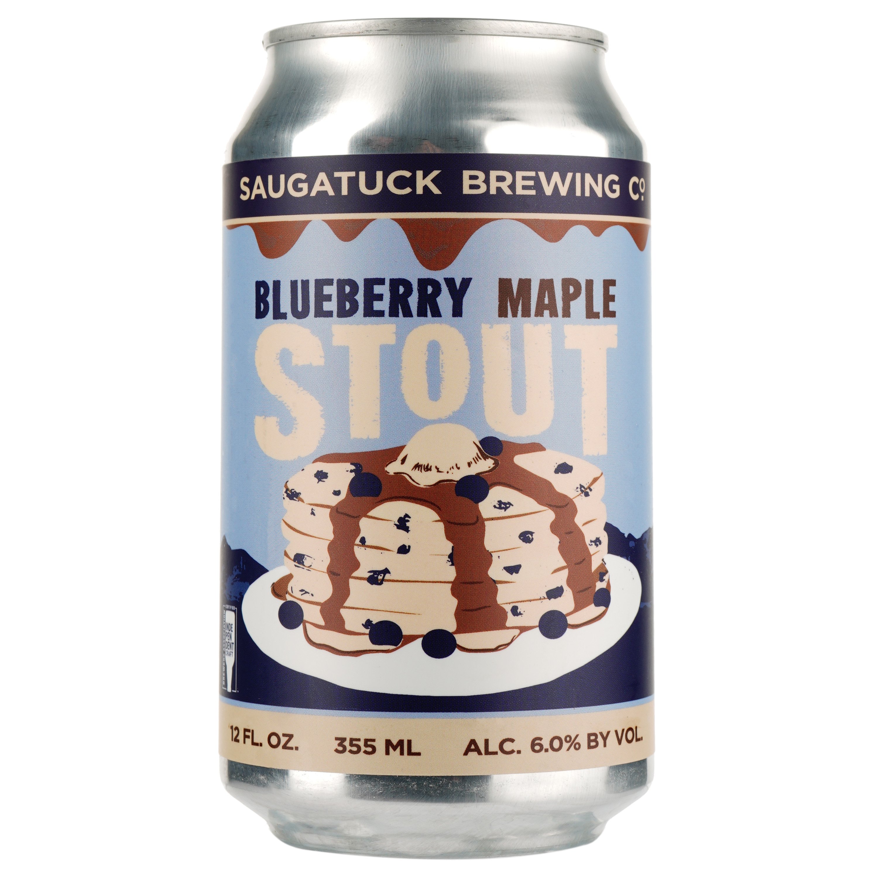 Пиво Saugatuck Brewing Co. Blueberry Maple Stout, темне, 6%, з/б, 0,355 л (820984) - фото 1