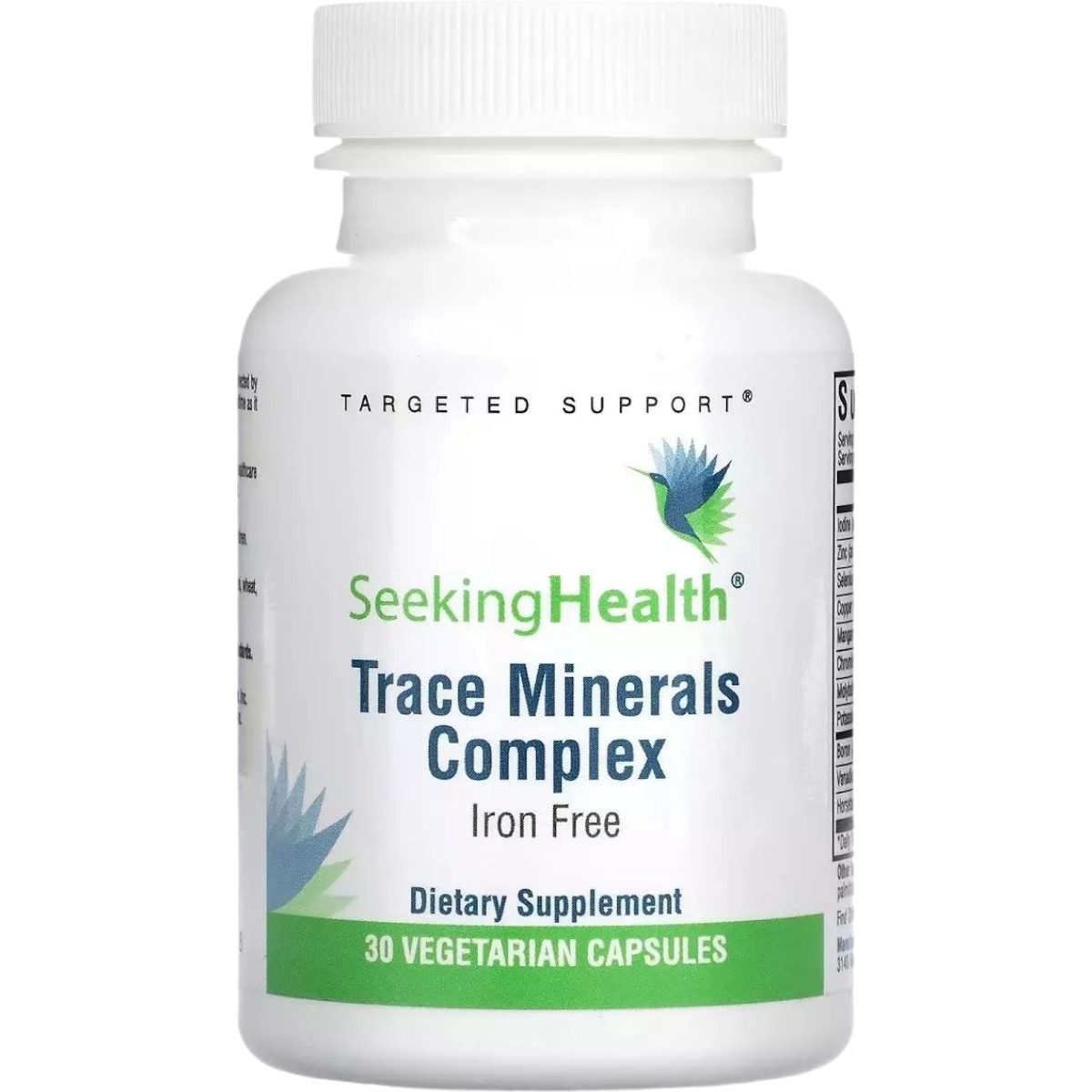 Комплекс микроэлементов без железа Seeking Health Herbals Trace Minerals Complex Iron Free 30 вегетарианских капсул - фото 1