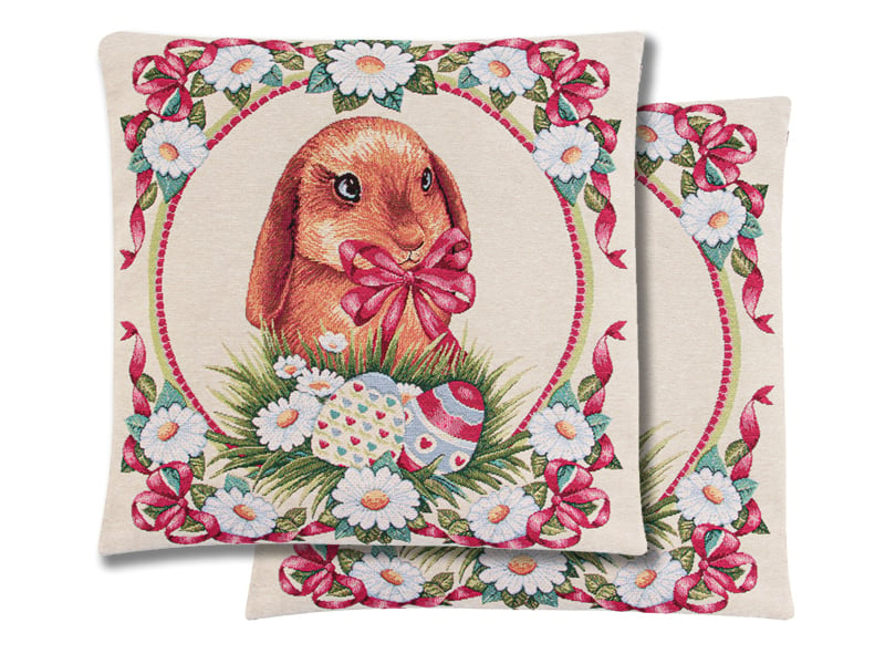 Наволочка Lefard Home Textile Rabbit гобеленовая 45x45 см разноцветная (732-167) - фото 2