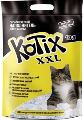 Силікагелєвий наповнювач для туалету Kotix, 10 л (Kotix 10) - фото 1