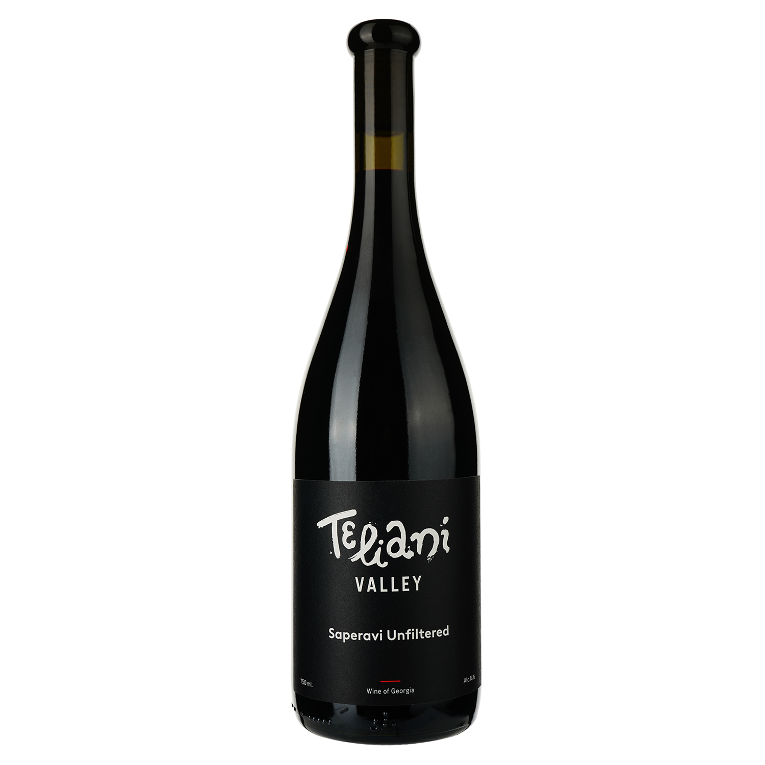 Вино Teliani Valley Saperavi Unfiltered, червоне, сухе, 0,75 л - фото 1