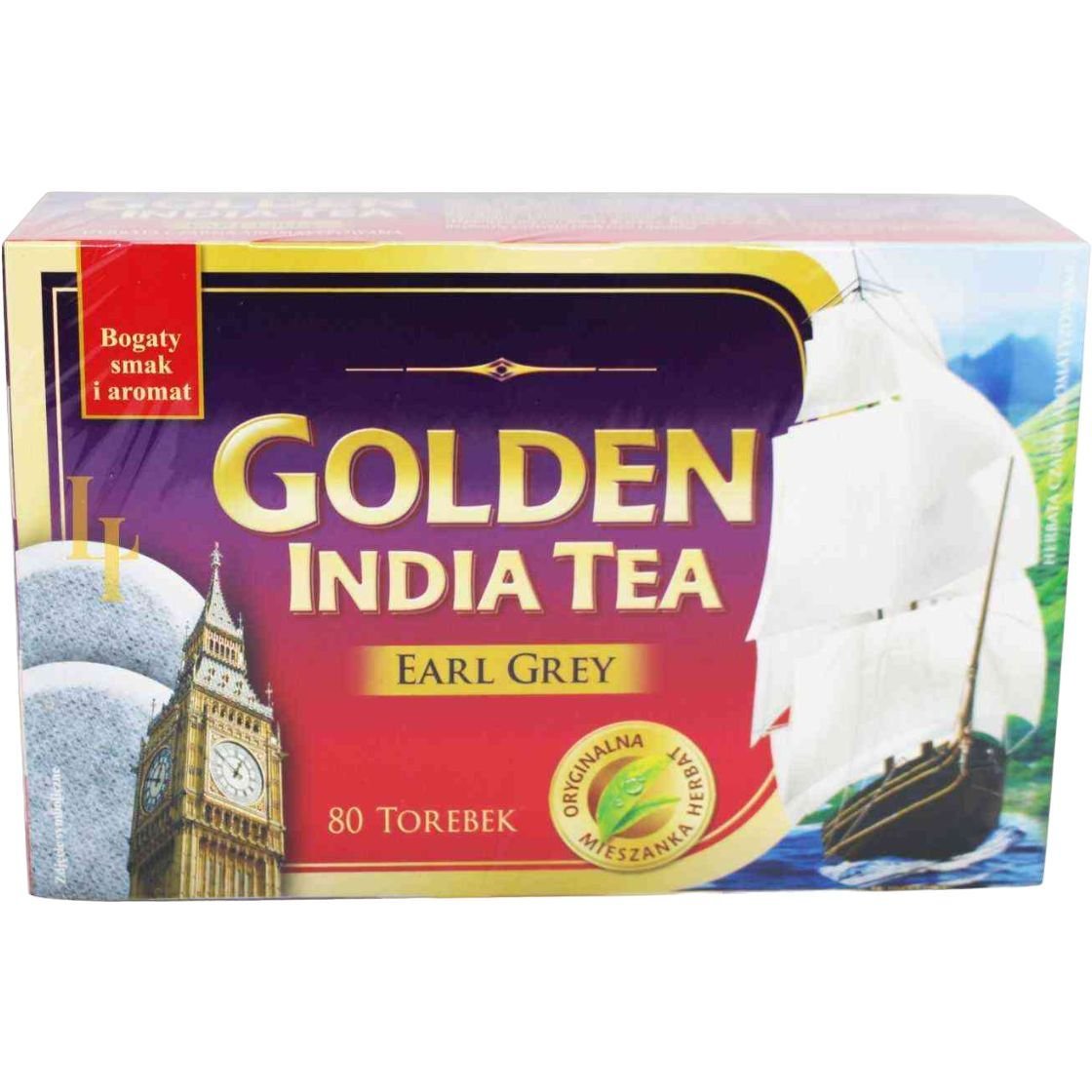 Чай черный Golden India Tea Earl Grey 120 г (80 шт. х 1.5 г) (895370) - фото 1