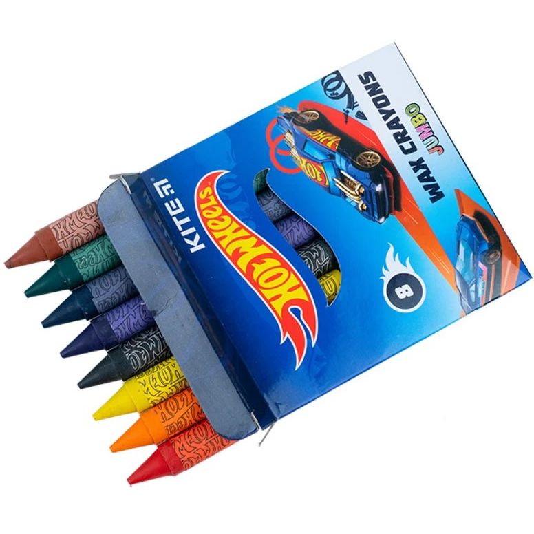 Мелки восковые Kite Hot Wheels Jumbo 8 шт. (HW21-076) - фото 3