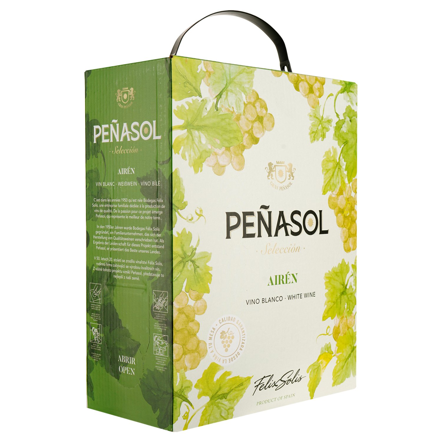 Вино Penasol, Bag-in-Box, белое, сухое, 3 л - фото 2