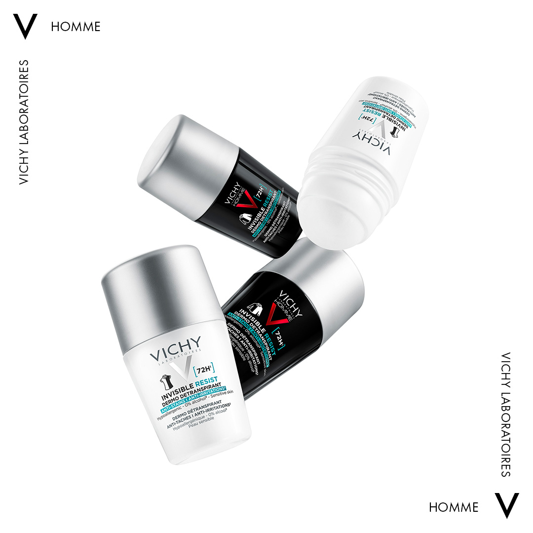 Шариковый дезодорант-антиперспирант Vichy Homme Invisible Resist 72 часа защиты 50 мл - фото 4