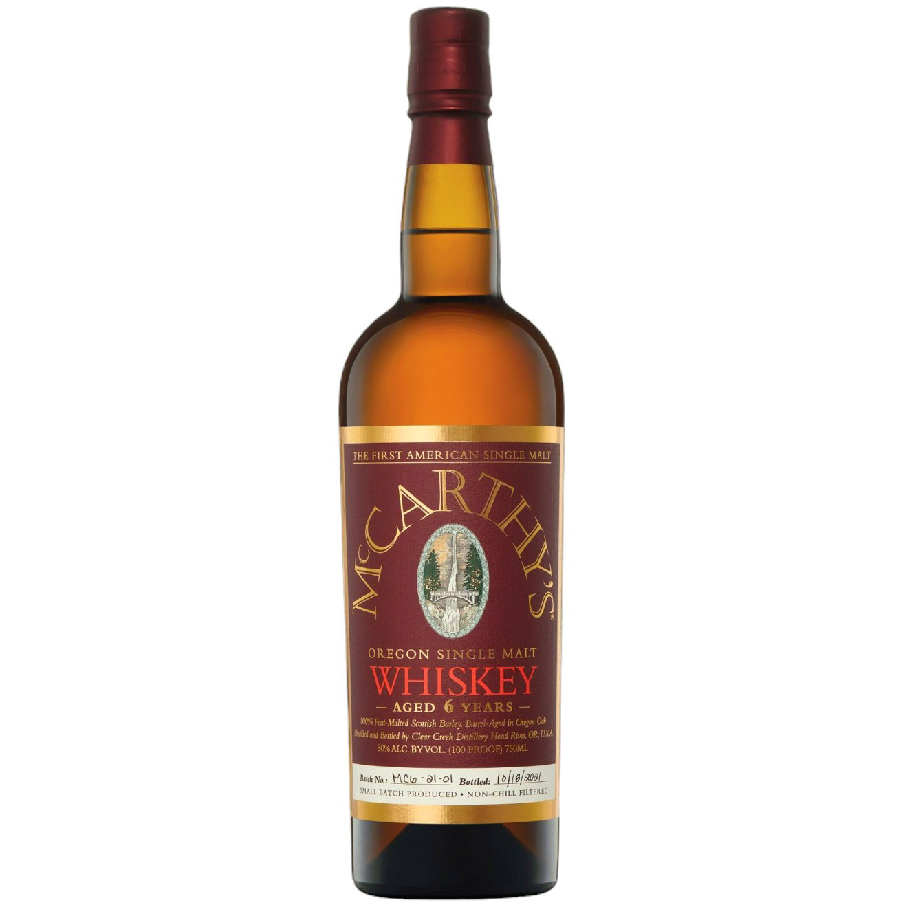 Віскі McCarthy's 6 yo Oregon Single Malt Whiskey 50% 0.75 л - фото 1