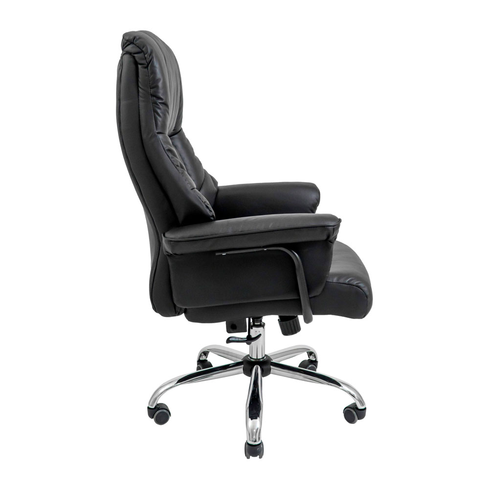 Кресло офисное Richman Конгрес Хром M-2 Широкий Anyfix Wide Кожа Люкс черный (RCM-1053) - фото 3