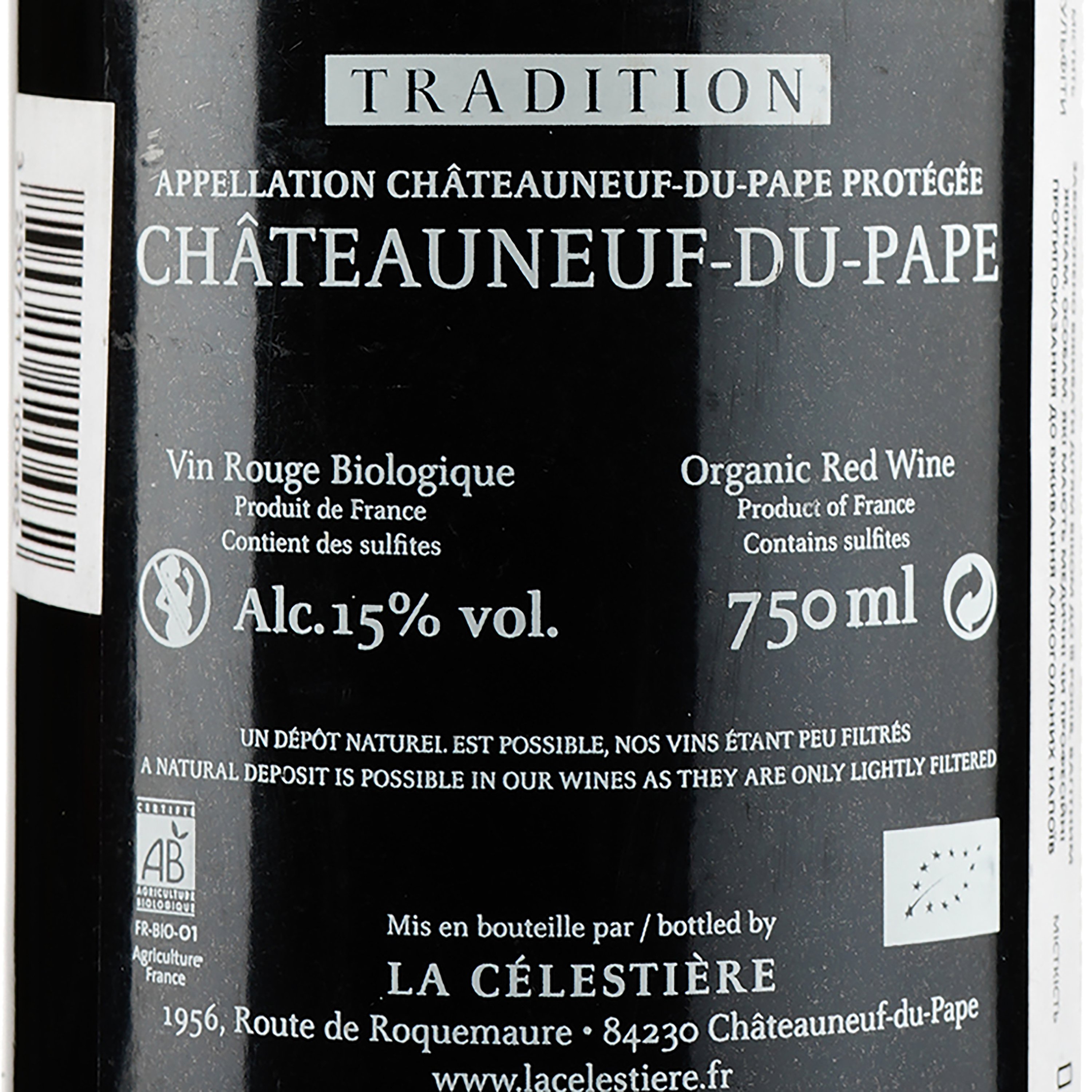 Вино La Celestiere Chateauneuf-Du-Pape Tradition, 14,5%, 0,75 л (795866) - фото 3