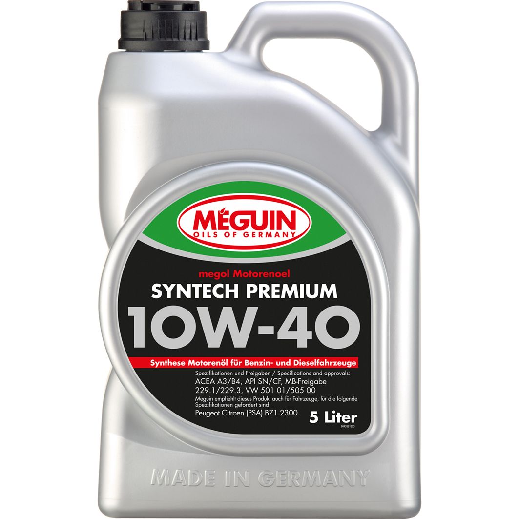 Моторное масло Meguin Syntech Premium 10W-40 5 л - фото 1