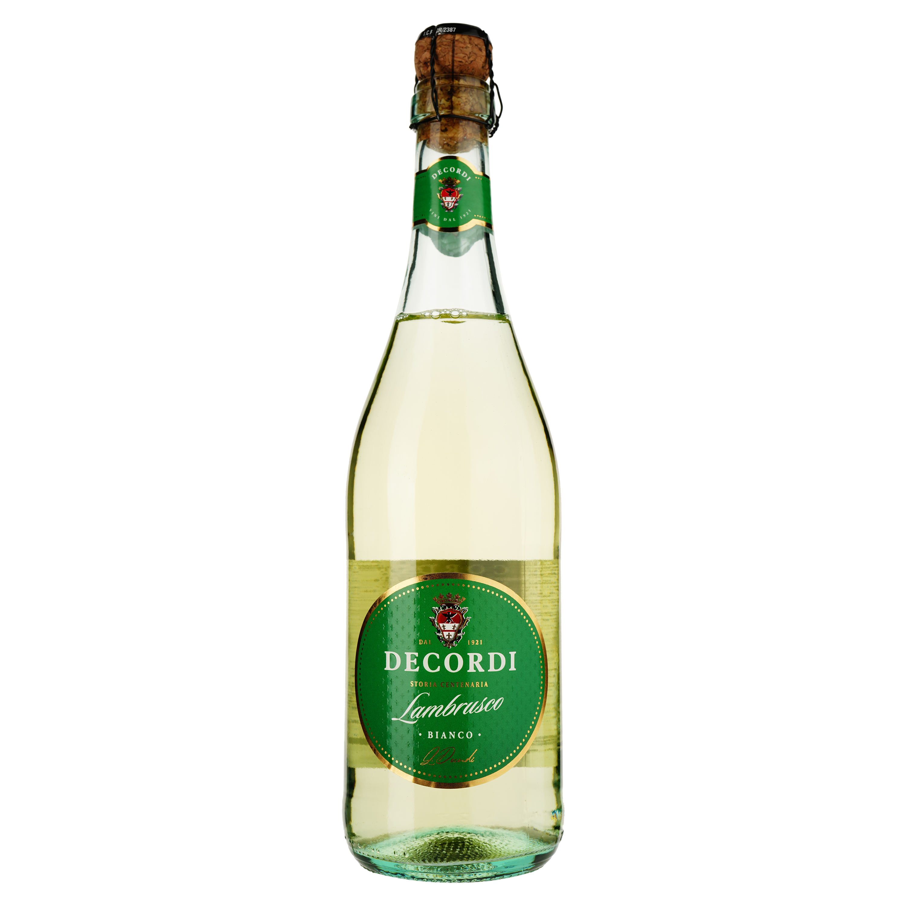 Вино игристое Decordi Lambrusco Bianco Amabile IGT, белое, полусладкое, 8%, 0,75 л - фото 1