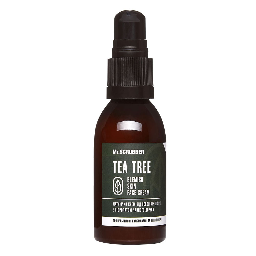 Крем для лица Mr.Scrubber Blemish Skin Face Cream Tea Tree с гидролатом чайного дерева, 55 мл - фото 1
