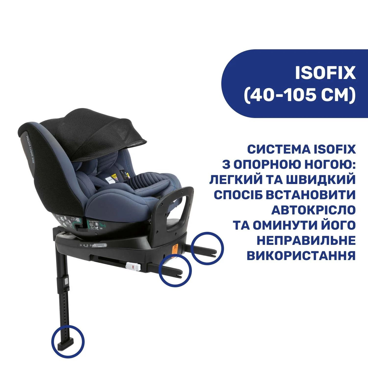 Автокресло Chicco Seat3Fit i-Size Air, синий (79879.87) - фото 3
