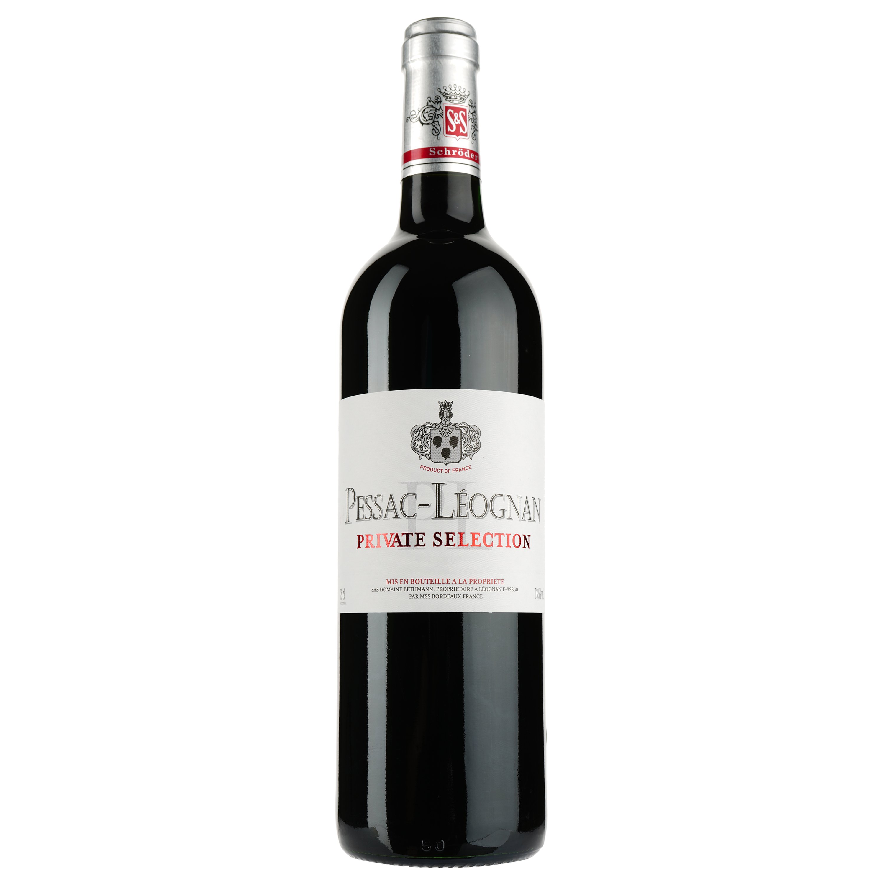 Вино Private Selection Schröder&Schÿler AOP Pessac-Leognan 2013, красное, сухое, 0,75 л - фото 1