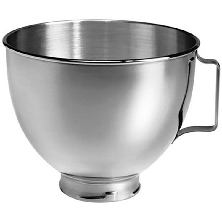 Чаша KitchenAid 5K45SBWH 4.3 л из нержавеющей стали, с ручкой, для моделей 4.3/4.8 л (5K45SBWH) - фото 1