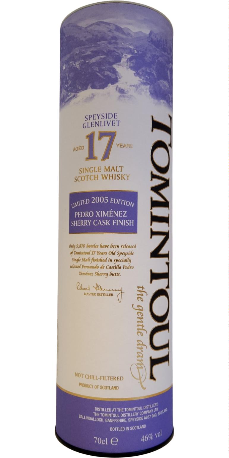 Виски Tomintoul Pedro Ximenez Sherry Cask Finish 17 yo Single Malt Scotch Whisky 2005 46% 0.7 л в коробке - фото 4