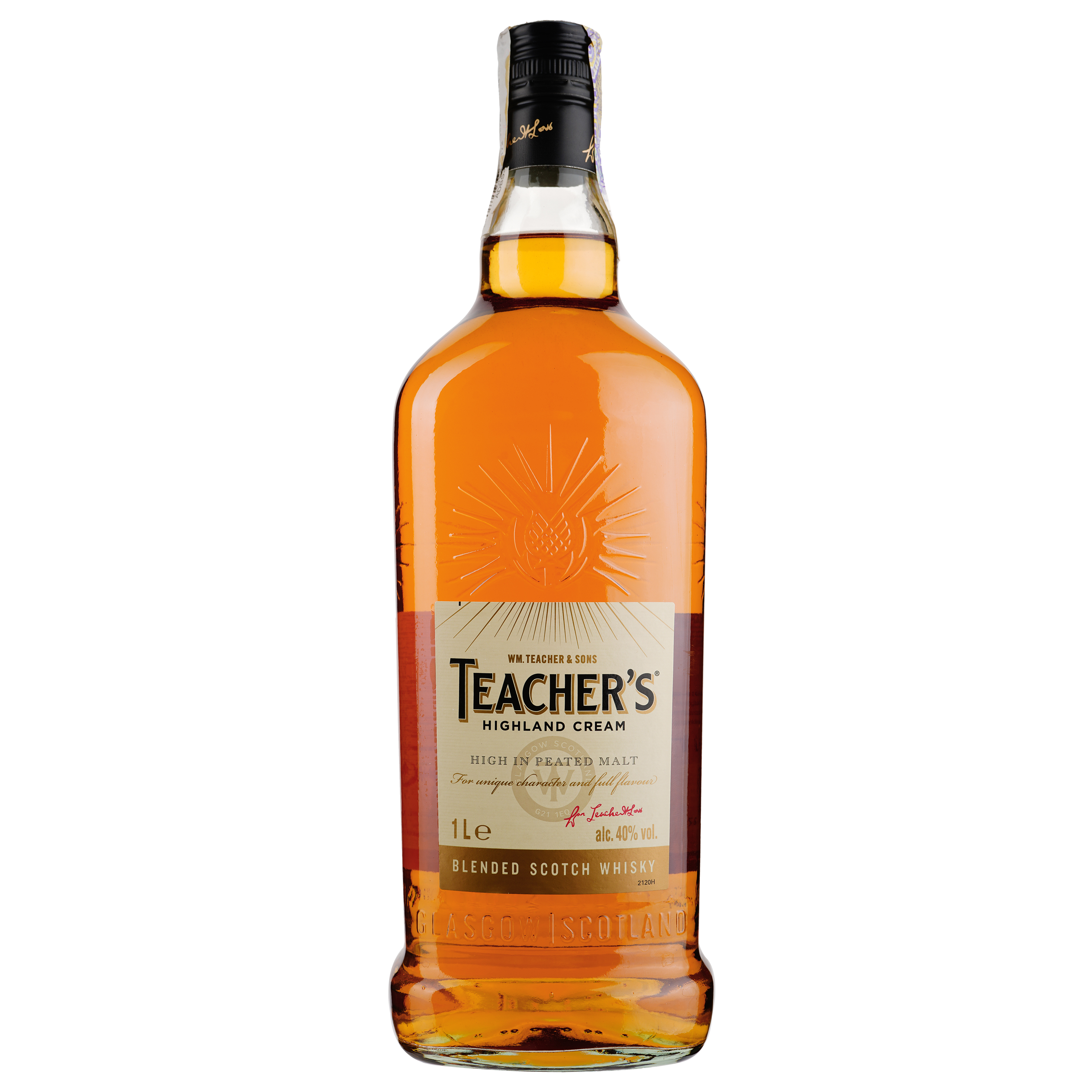 Виски Teacher's Highland Cream Blended Scotch Whisky, 40%, 1 л - фото 1
