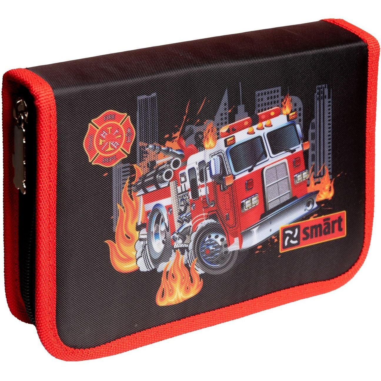 Пенал жесткий Smart HP-04 Fireman, 13х21х4 см, черный (533296) - фото 1