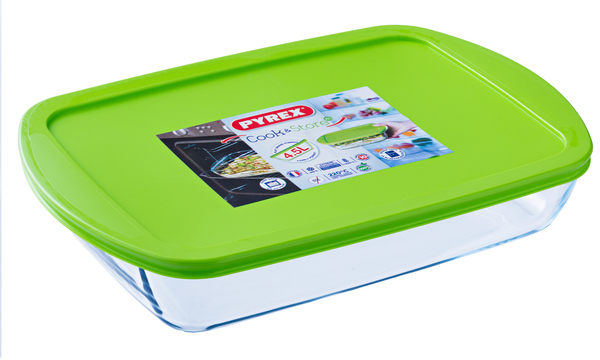 Форма для запікання Pyrex Cook & Store з кришкою, 40х27х7 см, 4,5 л (6472087) - фото 2