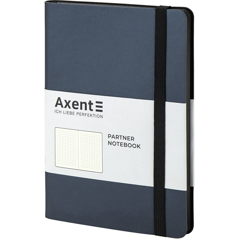 Книга записна Axent Partner Soft A5- у крапку 96 аркушів срібно-синя (8310-14-A) - фото 2