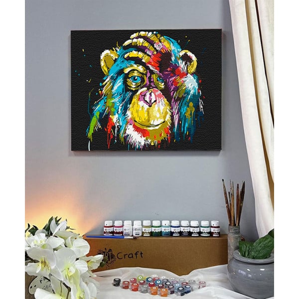Картина за номерами ArtCraft Яскрава мавпа 40x50 см (11685-AC) - фото 3