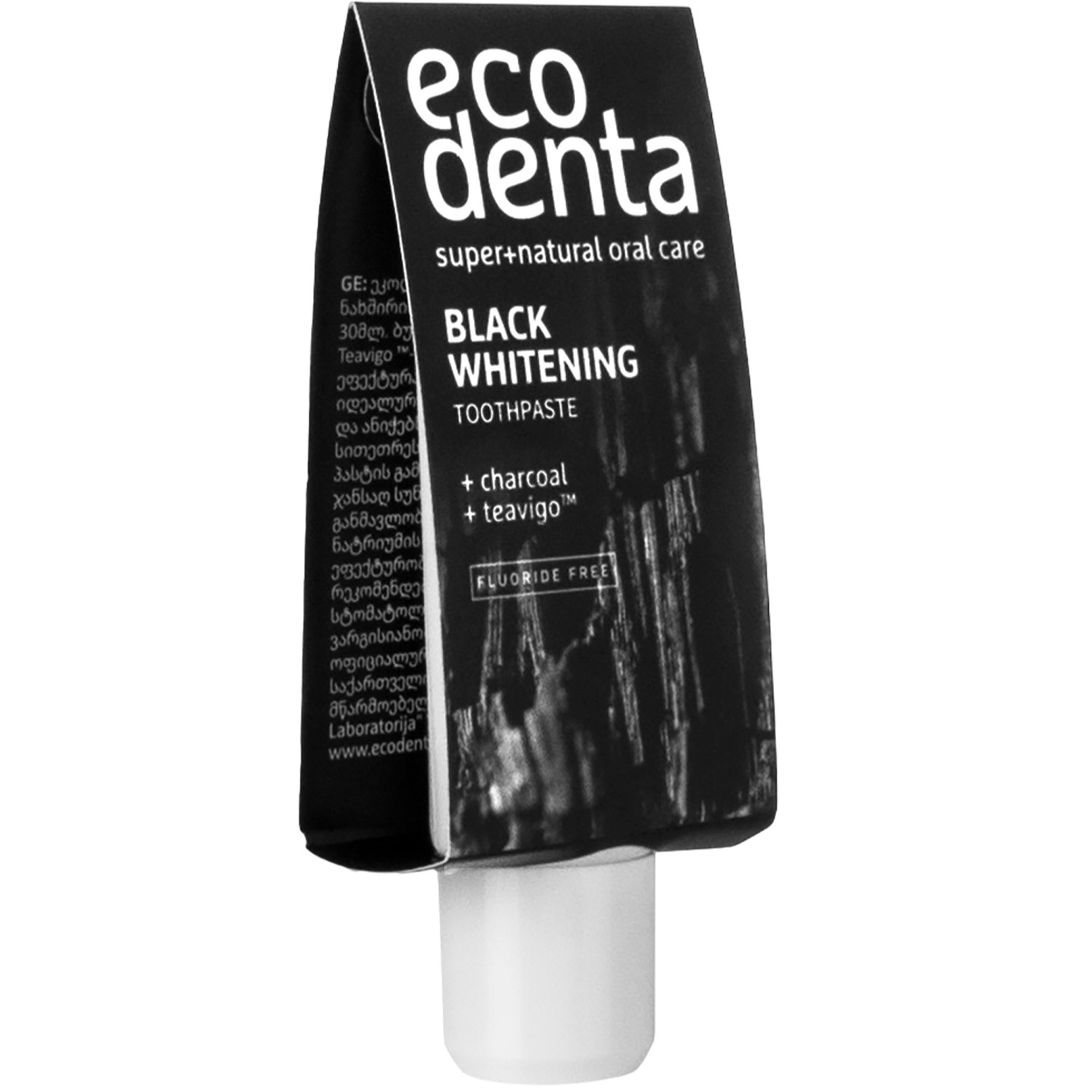 Зубная паста Ecodenta Black Whitening Mini отбеливающая с черным углем 10 мл - фото 2