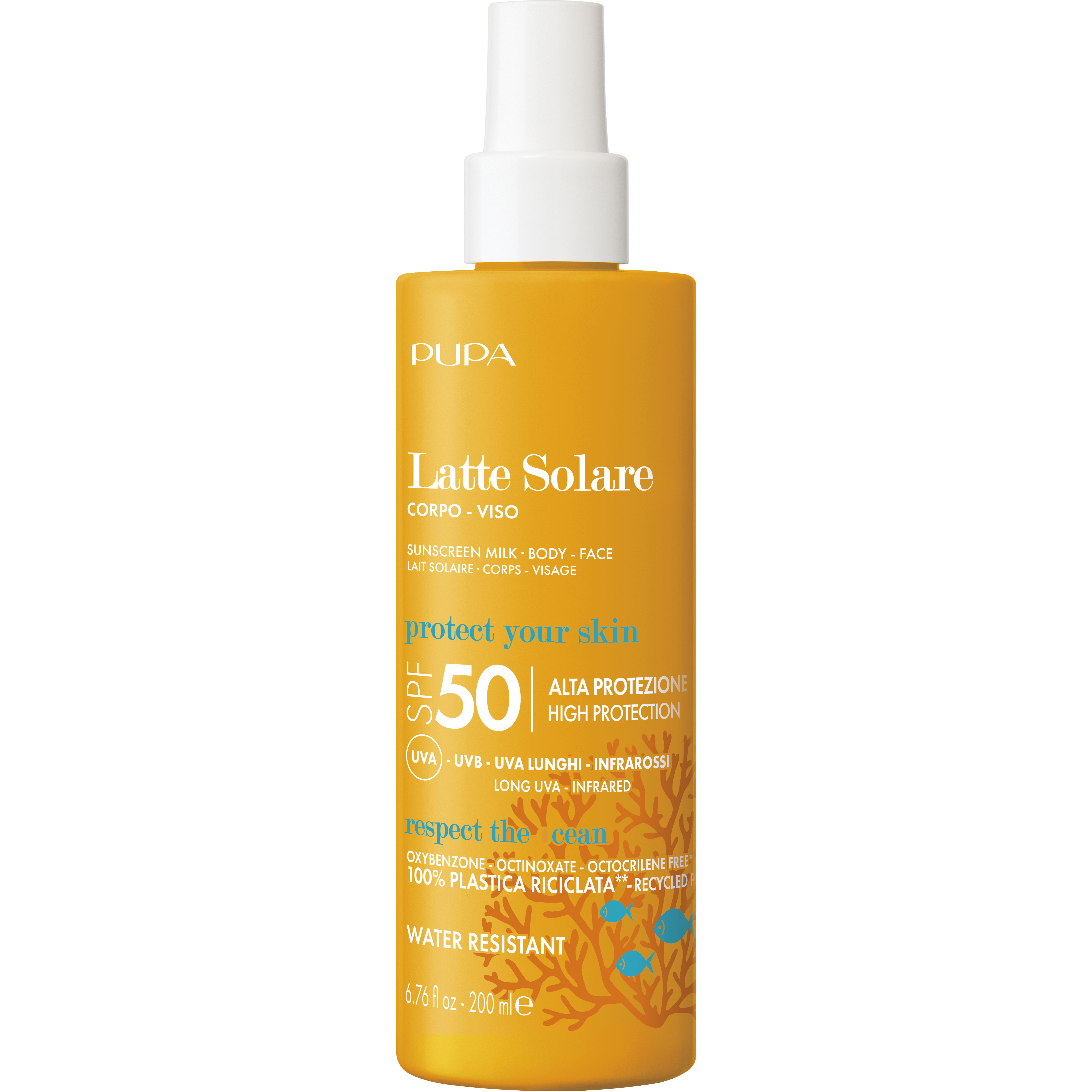 Солнцезащитное молочко для лица и тела Pupa Sunscreen Milk SPF 50, 200 мл (1067476) - фото 1