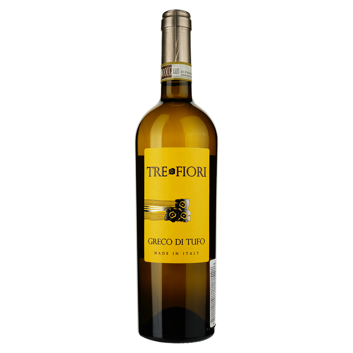 Вино Tre Fiori, белое, полусухое, 12,5%, 0,75л - фото 1