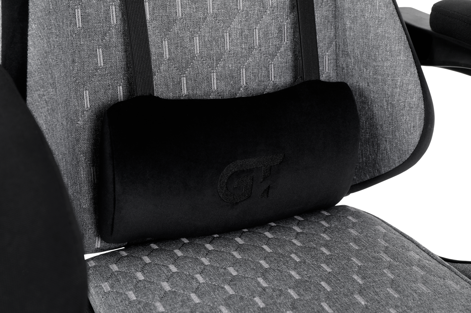 Геймерское кресло GT Racer серое с черным (X-2324 Fabric Gray/Black Suede) - фото 9