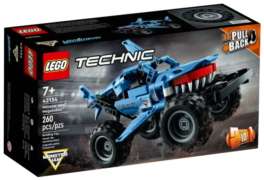 Конструктор LEGO Technic 2в1 Monster Jam и Megalodon, 260 деталей (42134) - фото 2