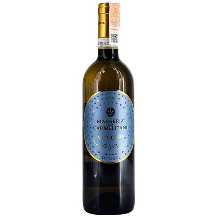 Вино Terre da Vino Gavi del Comune di Gavi Masseria dei Carmelitani Vite Colte DOCG, біле, сухе, 0,75 л - фото 1