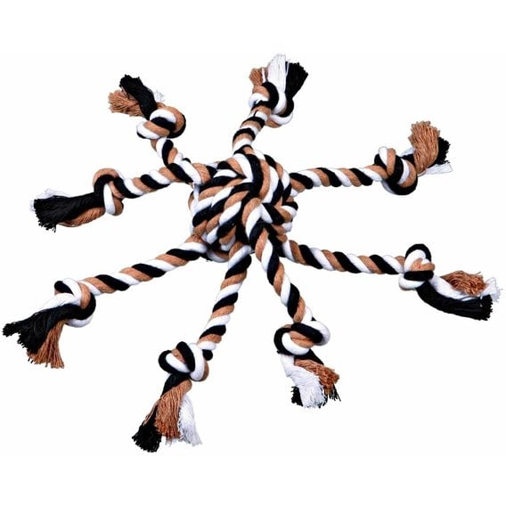 Игрушка для собак Trixie Мяч-канат с веревками, 7см/44 см, в ассортименте (32650) - фото 1