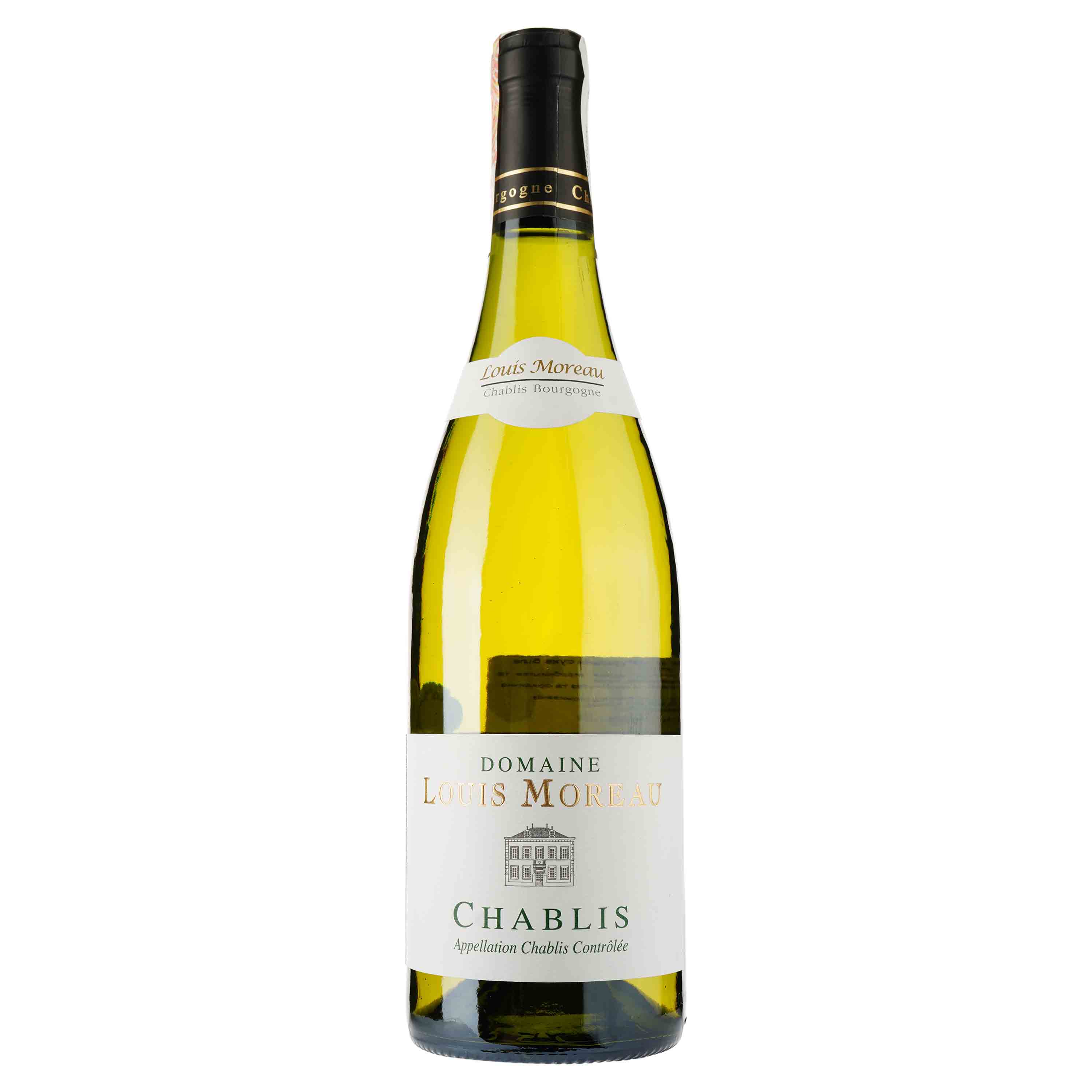 Вино Domaine Louis Moreau Chablis, біле, сухе, 12,5%, 0,75 л (37491) - фото 1