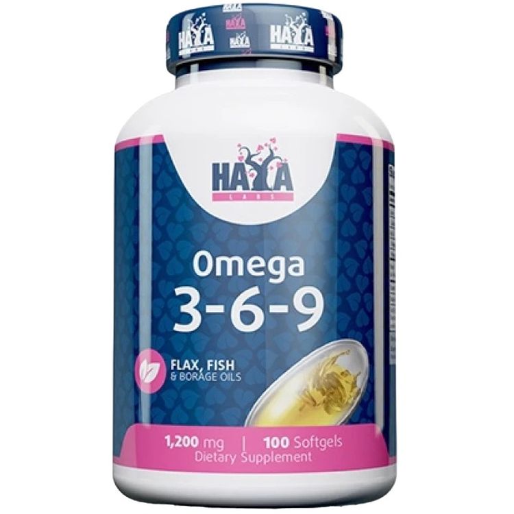 Комплекс жиров Омега 3-6-9 Haya Labs Omega 3-6-9 1200 мг 100 гель капсул - фото 1