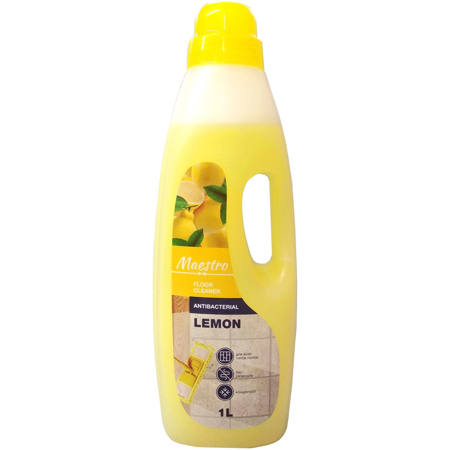 Средство для мытья пола Maestro Лимон, антибактериальный, 1000 мл - фото 1