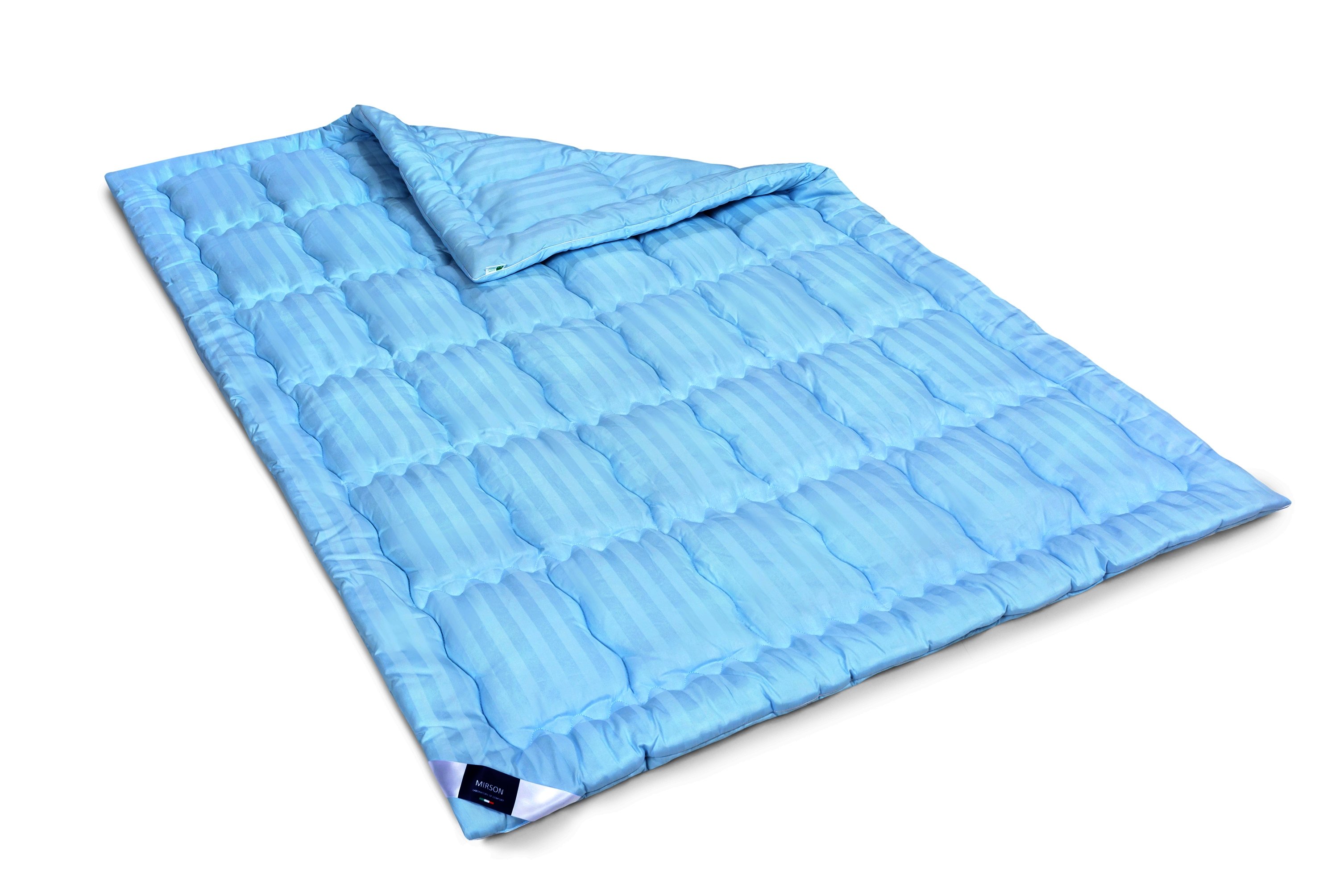 Одеяло шерстяное MirSon Valentino Hand Made Экстра Премиум №0340, демисезонное, 155x215 см, голубое - фото 2