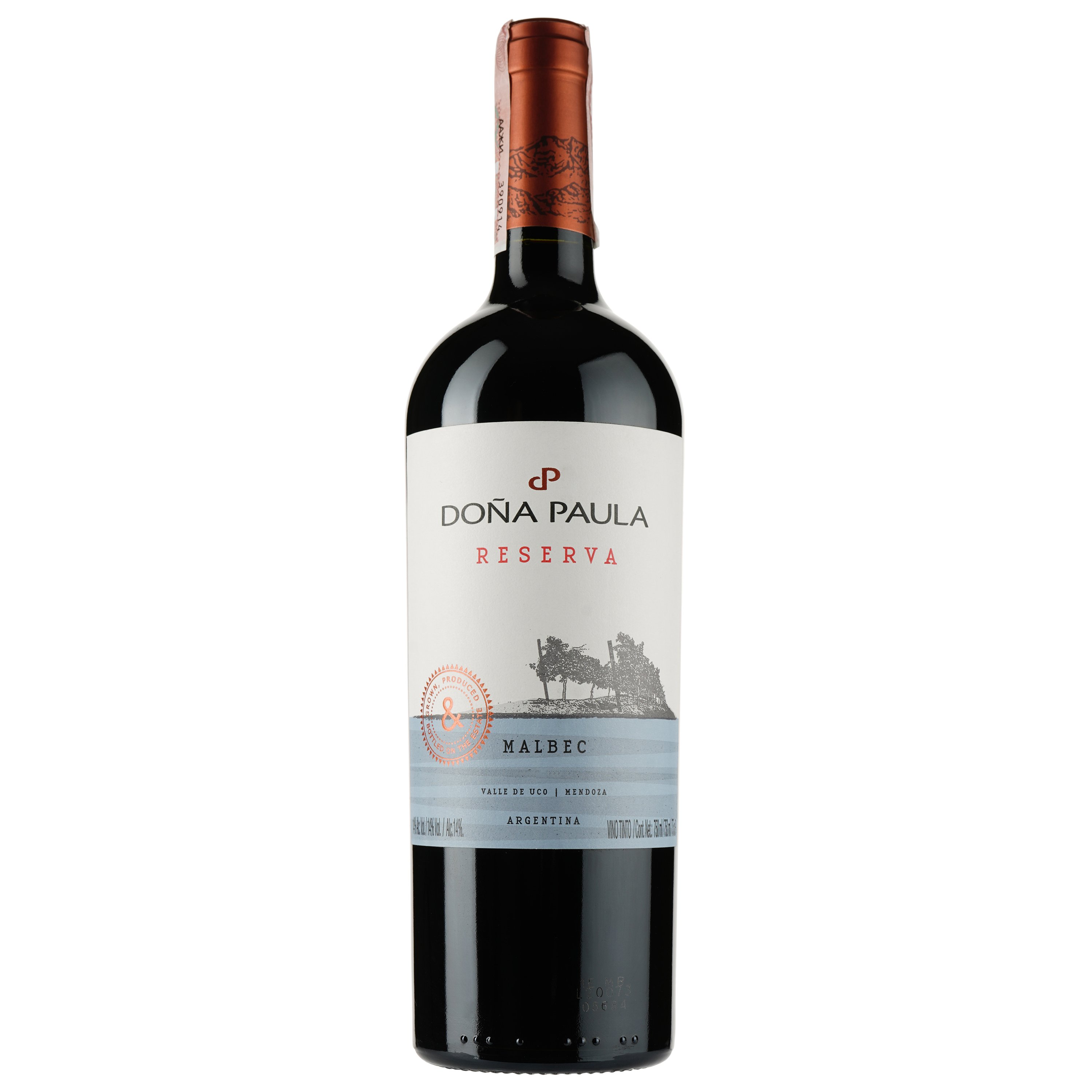 Вино Reserva Dona Paula Malbec, червоне, сухе, 11-14,5%, 0,75 л - фото 1
