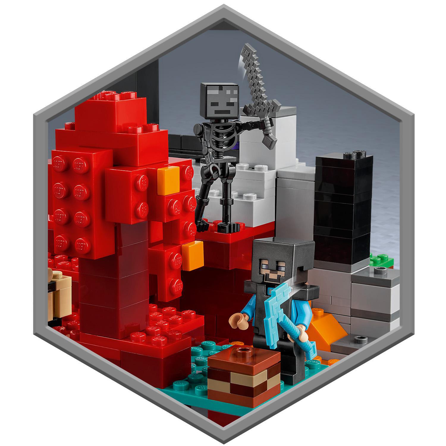 Конструктор LEGO Minecraft Зруйнований портал, 316 деталей (21172) - фото 6