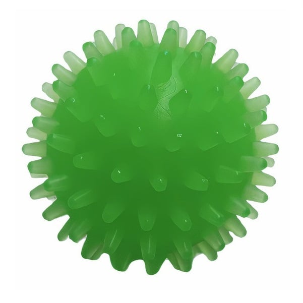 Іграшка для собак Fox М'яч із шипами, з ароматом ванілі, 6 см, зелена - фото 1