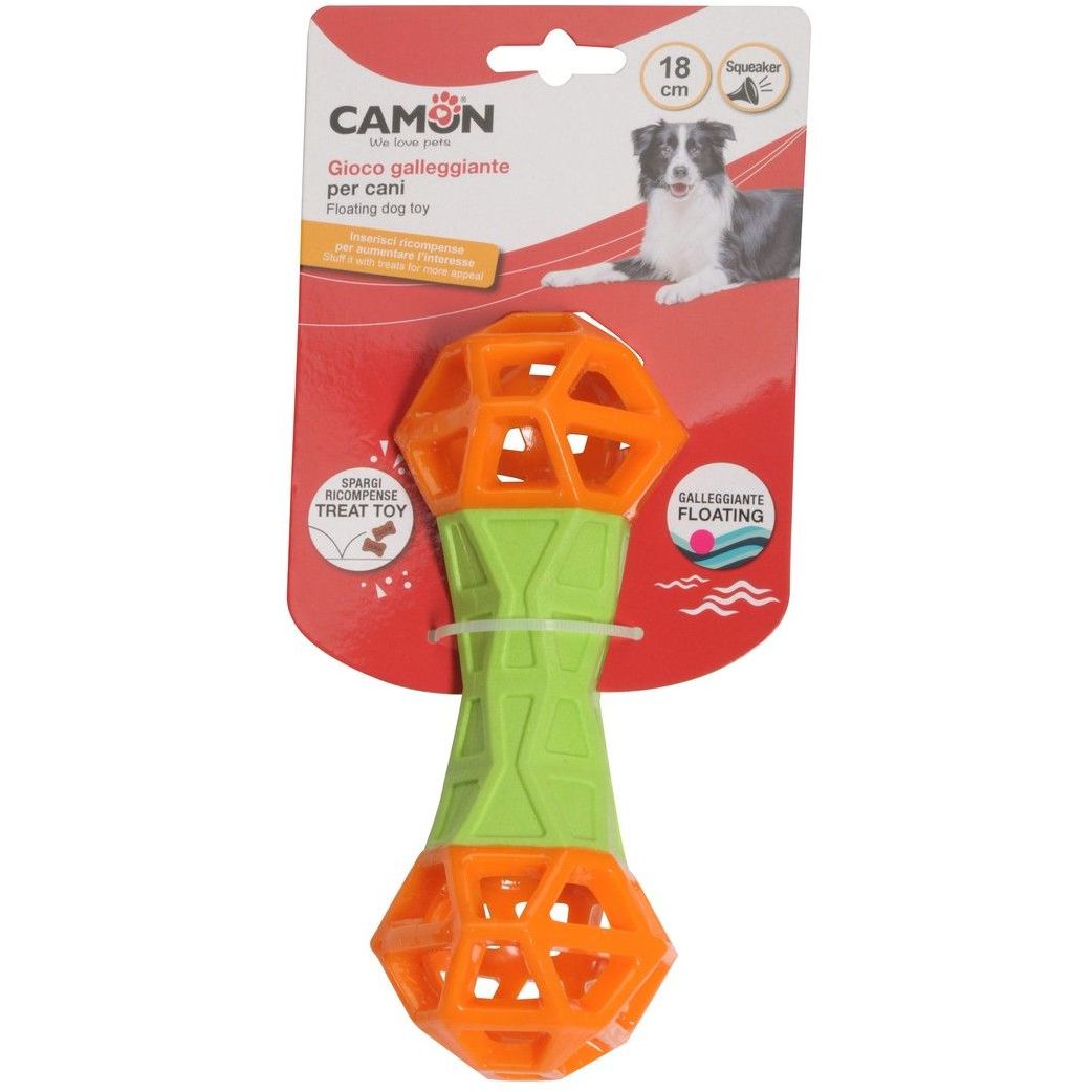 Игрушка для собак Camon Гантель, с пищалкой, 18 см, в ассортименте - фото 1