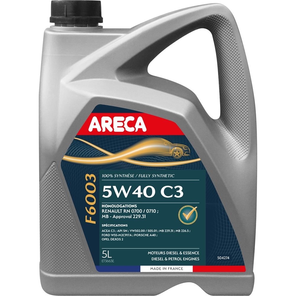 Моторное масло Аreca F6003 5W-40 C3 5 л - фото 1
